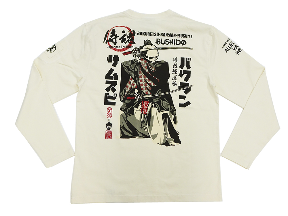 B-R-M 爆裂爛漫娘 長袖Tシャツ 爆烈 サムライスピリッツ 和柄 B-R-M 爆裂爛漫娘 長袖Tシャツ 爆烈 サムライスピリッツ 和柄