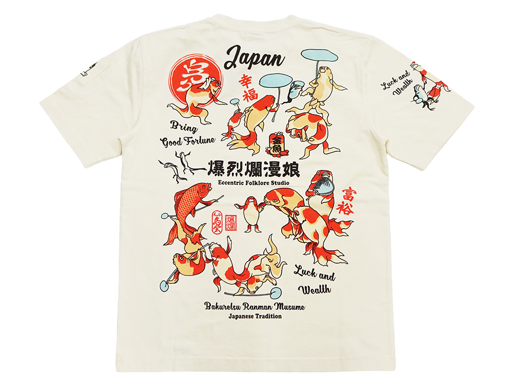 B-R-M 爆裂爛漫娘 爆裂爛漫娘 和柄 半袖Tシャツ B-R-M 爆烈 浮世絵