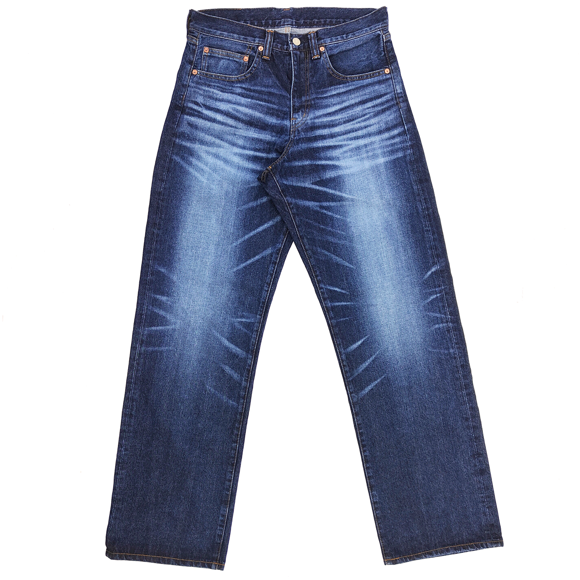 児島ジーンズ デニムパンツ 13oz. ワイドストレート ユーズドウェル