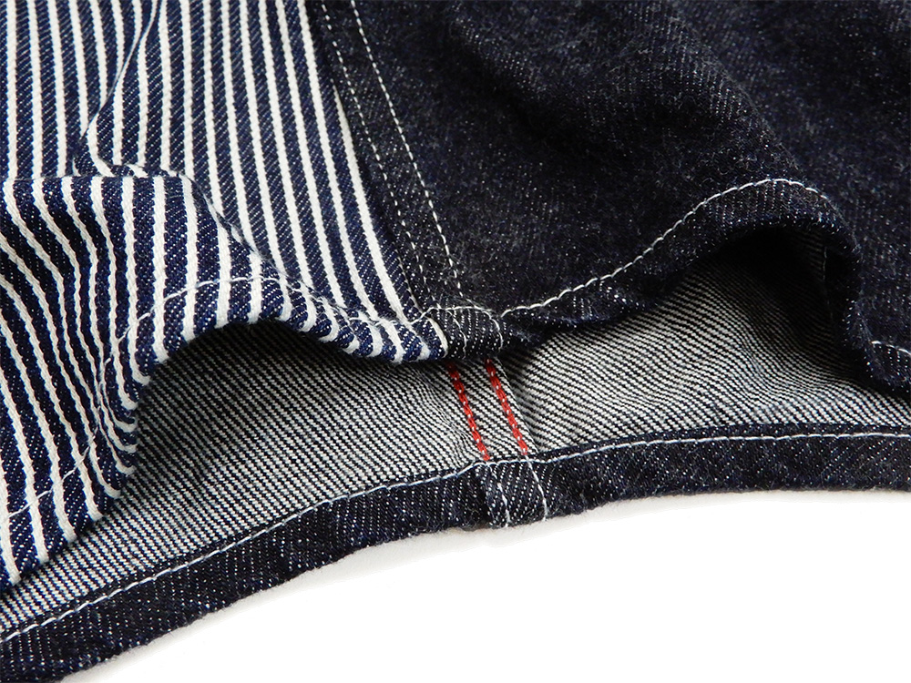 児島ジーンズ マルチコンボ ワークシャツ Kojima Genes 13oz デニム＆ヒッコリー 長袖シャツ RNB-281S 新品 : rnb- 281s-indigo-hickory : 服の福助商店 - 通販 - Yahoo!ショッピング