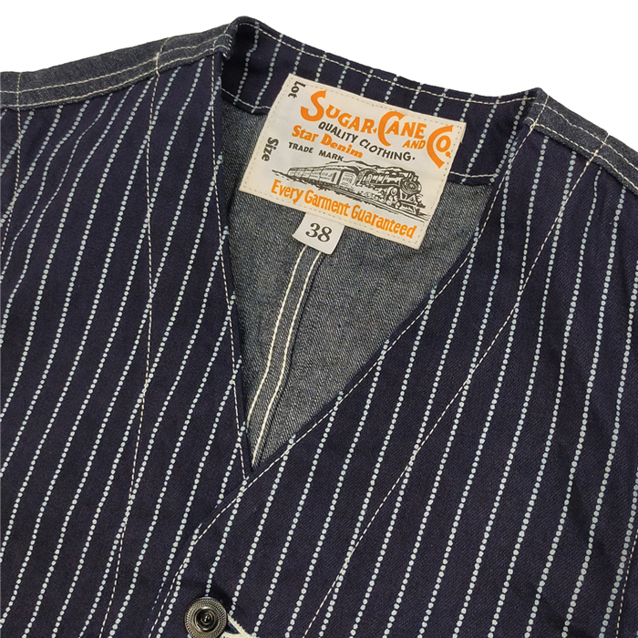 シュガーケーン 9oz ウォバッシュストライプ ワーク ベスト SUGAR CANE ジレ SC12654 新品 : sc12654 : 服の福助商店  - 通販 - Yahoo!ショッピング