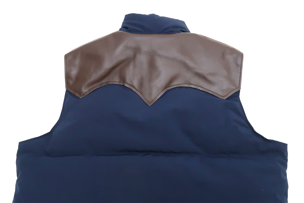 Sugar Cane ダウンベスト ネイビー SUGAR CANE シュガーケーン ダウンベスト Sugar Cane レザーヨーク