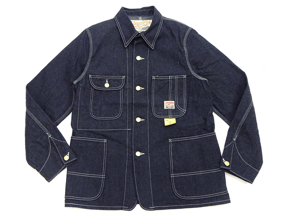 Sugar cane　カバーオール SUGAR CANE シュガーケーン11oz ブルーデニム ワークコート