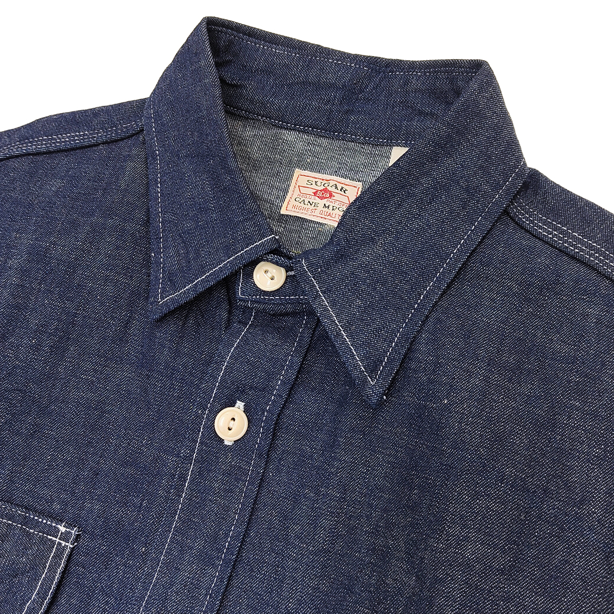 SUGAR CANE シュガーケーン ブルーデニム ワークシャツ Sugar Cane 9oz
