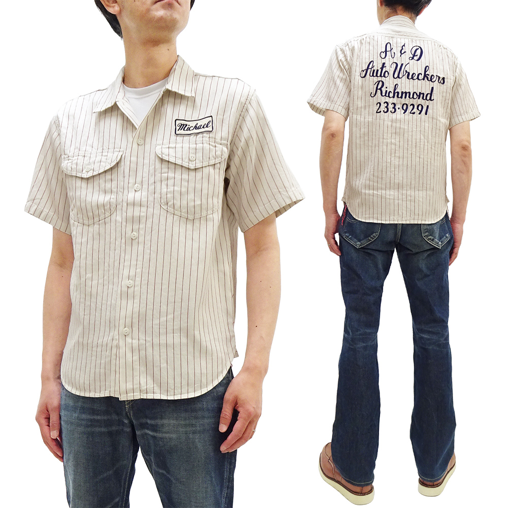 SUGAR CANE シュガーケーン コークストライプ ワークシャツ A&D Auto