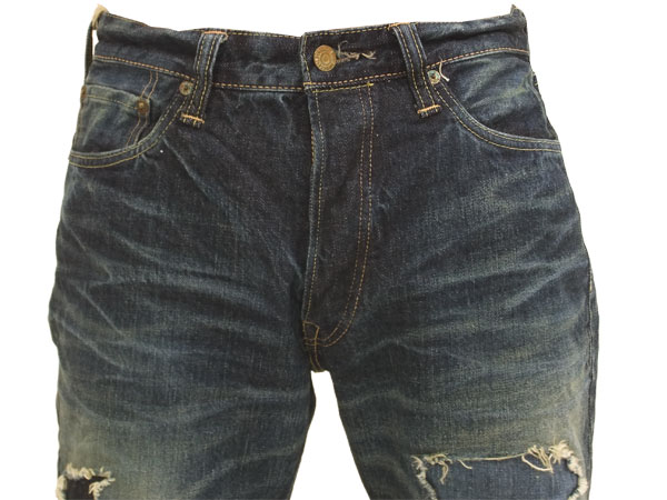 値下げ中9-66【レア】SUGAR CANE 901 リペア加工デニム W38 SUGAR CANE シュガーケーン デニムパンツ リペア加工 ローンスター