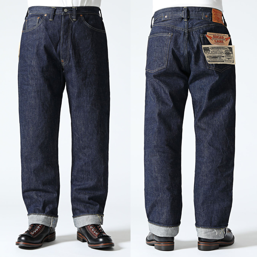 SUGAR CANE シュガーケーン 14.25oz. BLUE DENIM WAIST OVERALLS
