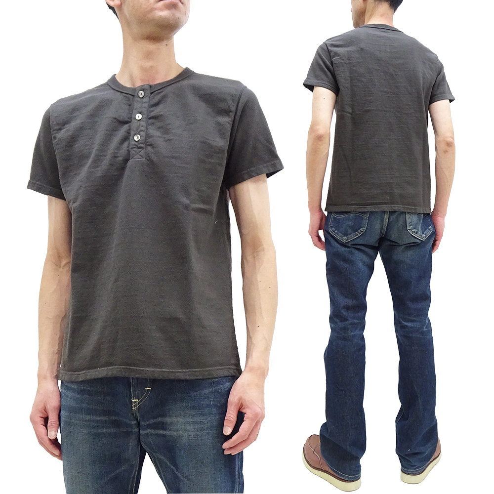 サムライジーンズ 和綿零天竺 ヘンリーネック 半袖Tシャツ
