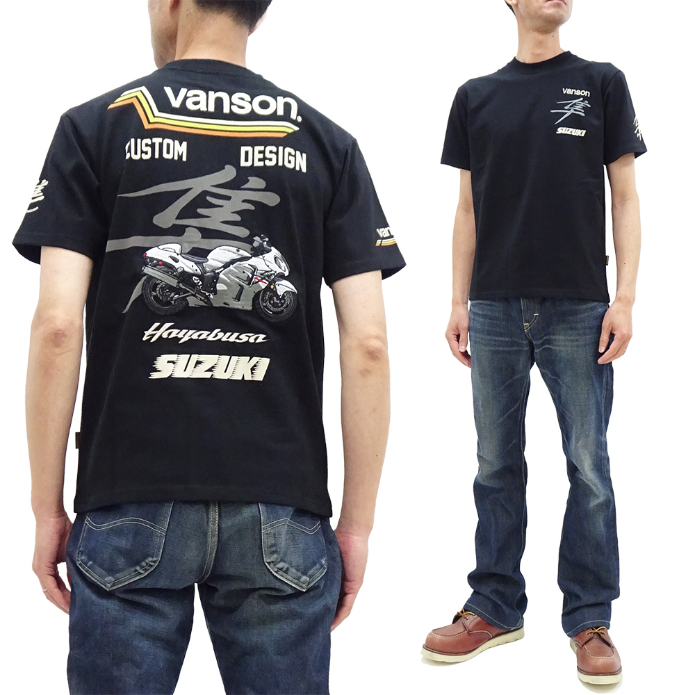 スズキi×バンソン 天竺半袖Tシャツ GSX1300R 隼 刺繍プリント