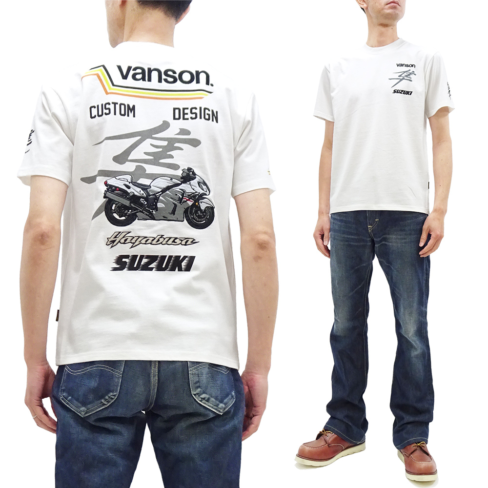 VANSON バンソン スズキ コラボTシャツ SUZUKI 隼 GSX1300R 刺繍