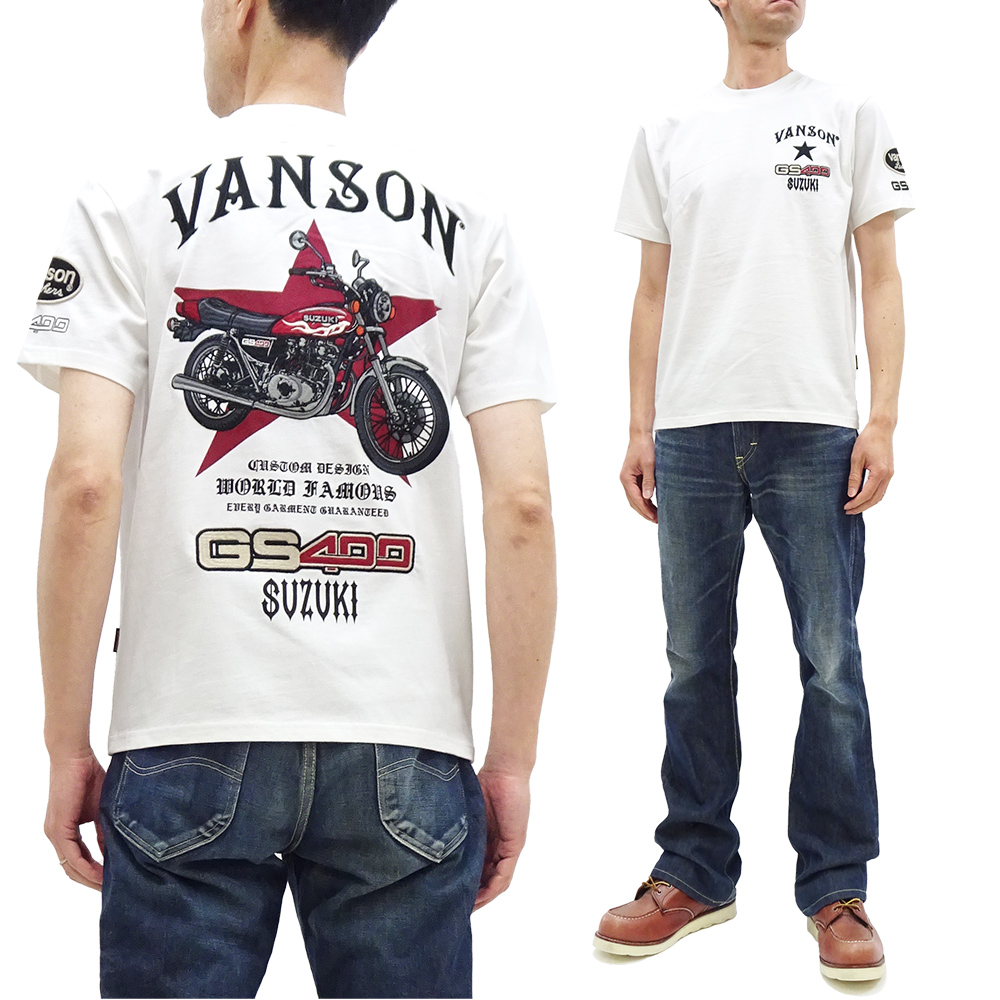 スズキ×バンソン 天竺半袖Tシャツ GS400 刺繍プリント コラボ3セット スズキ×バンソン 天竺半袖Tシャツ GS400 刺繍プリント コラボ3