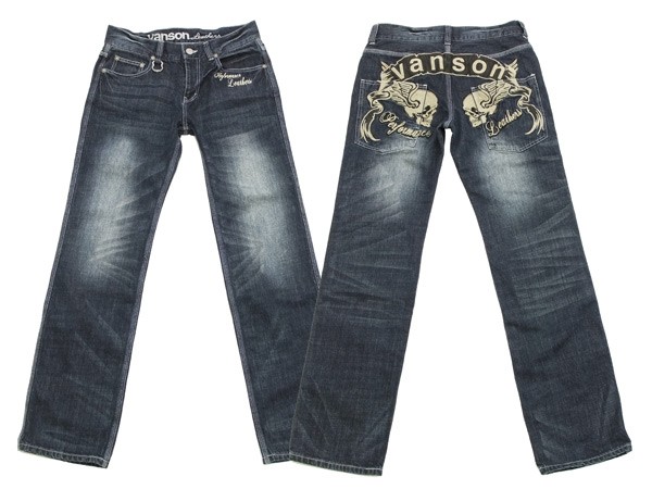 VANSON（バンソン） デニムパンツ スカル刺繍 ジーンズ アメカジ