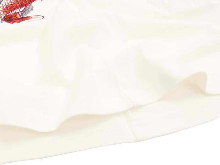 花旅楽団 Tシャツ ST-804 スクリプト 桜と緋鯉 刺繍 メンズ 和柄 半袖T