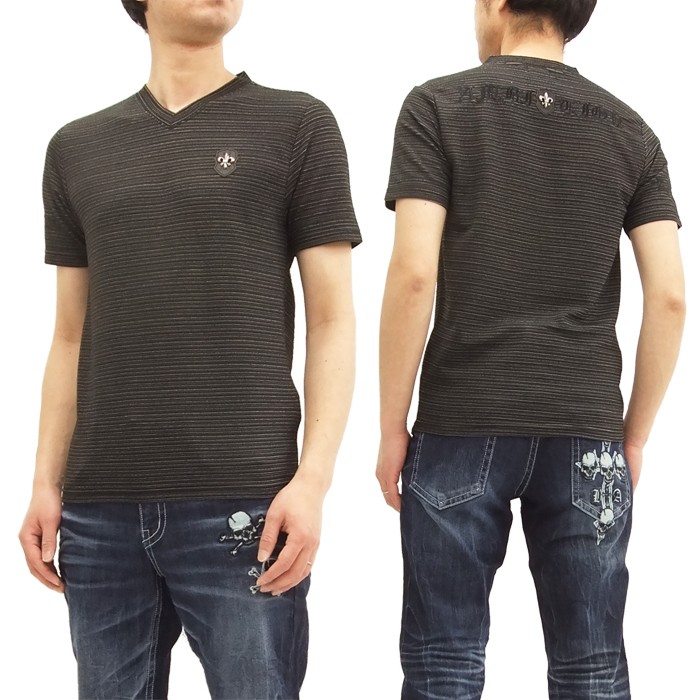 ビーアンビション Tシャツ Be Ambition Vネック ボーダー半袖Tシャツ 