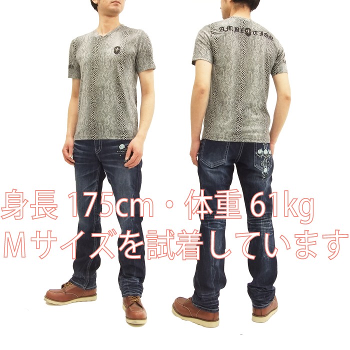 ビーアンビション Tシャツ Be Ambition パイソングラフィック 蛇柄 V