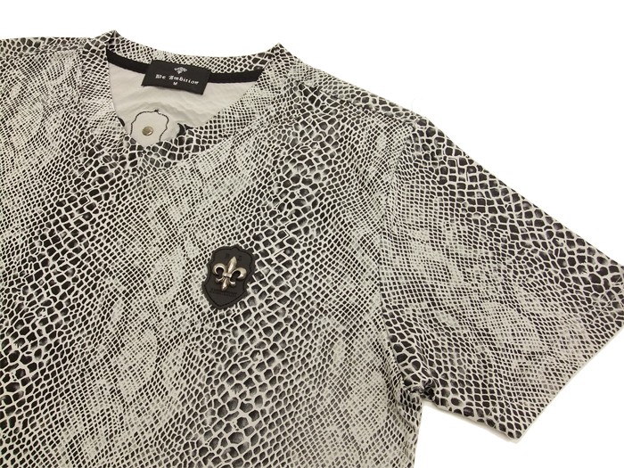 ビーアンビション Tシャツ Be Ambition パイソングラフィック 蛇柄 V