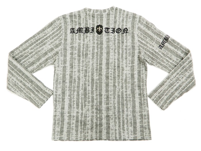 ビーアンビション 長袖Tシャツ Be Ambition ジャガード ニットライク