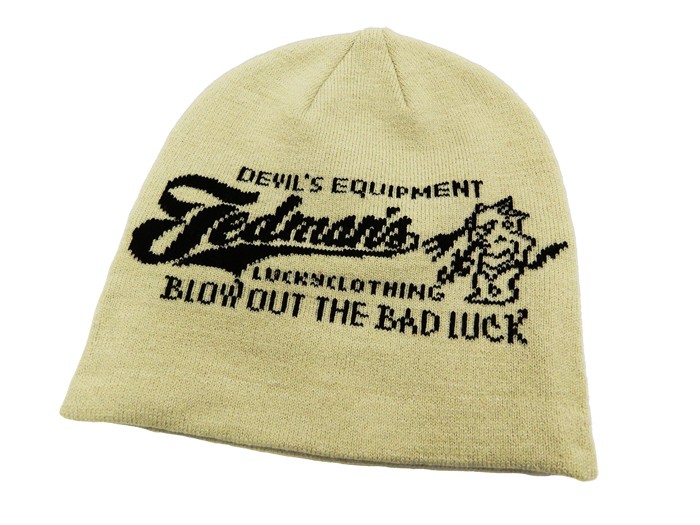 テッドマン ニットキャップ TEDMAN ジャガードビーニー TDNC-400 エフ商会 帽子 BLOW OUT THE BAD LUCK 新品
