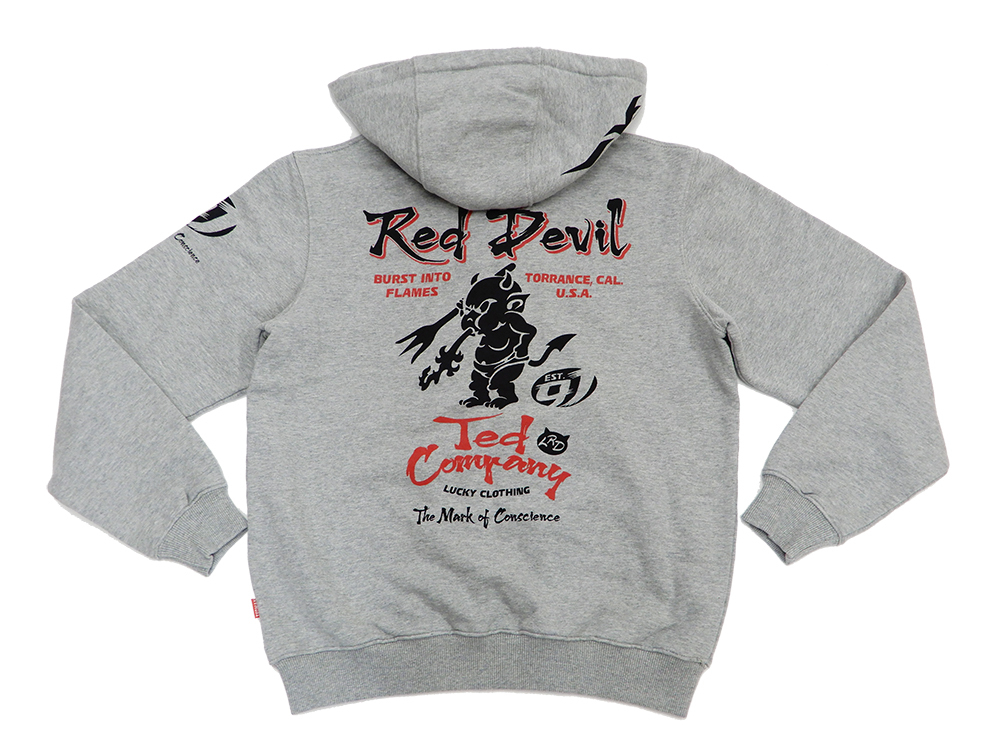 TEDMAN（テッドマン） スウェットパーカー 裏毛 ジップスウェット RED