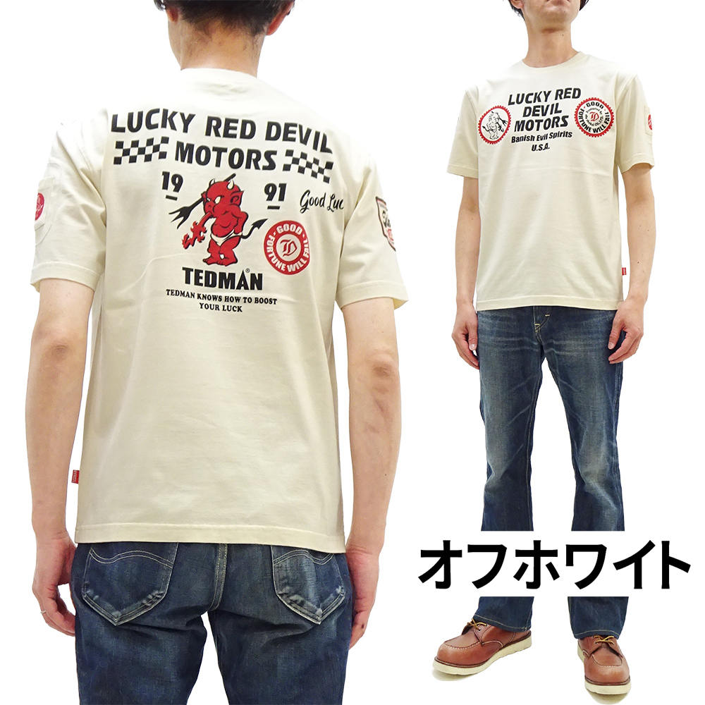 TEDMAN（テッドマン） 半袖Tシャツ ラッキーレッドデビル モータース T