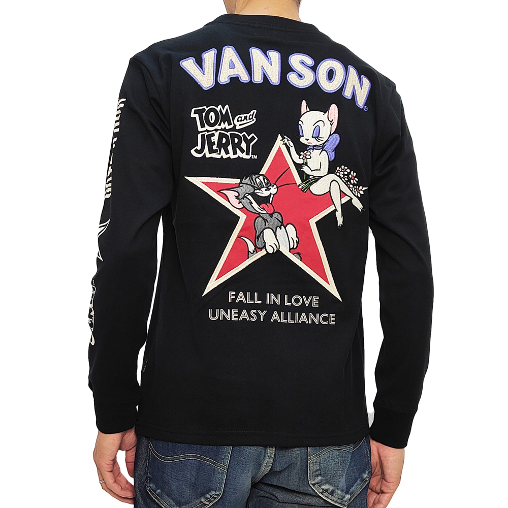 VANSON（バンソン） トム & ジェリー 長袖Tシャツ ロンT トゥードルス