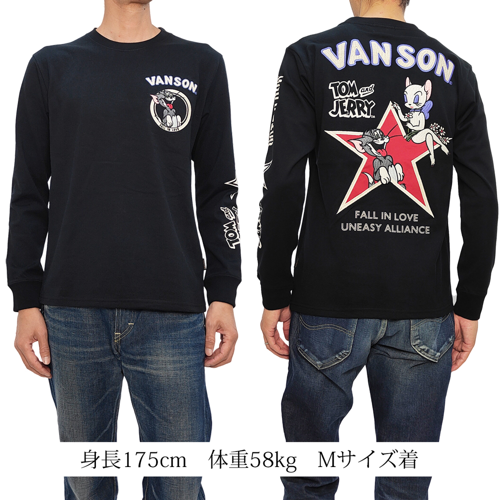 VANSON（バンソン） トム & ジェリー 長袖Tシャツ ロンT トゥードルス