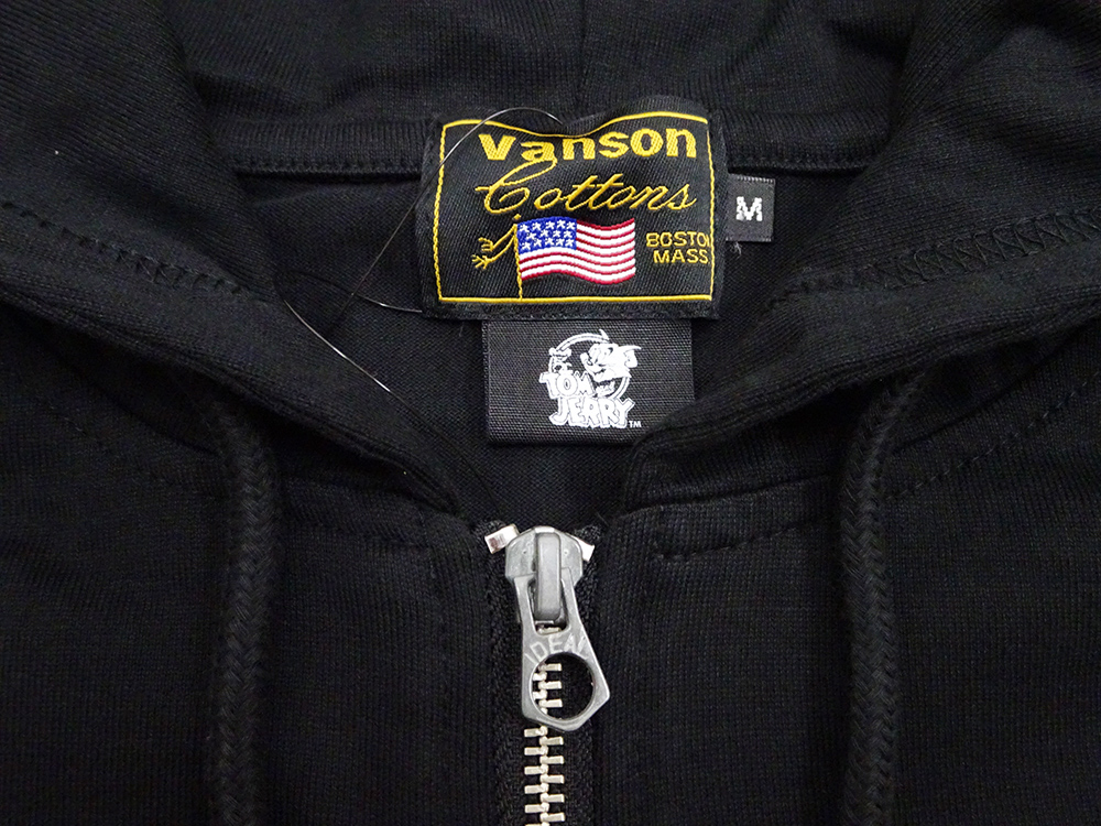 VANSON（バンソン） トム&ジェリー 天竺パーカー ジップアップ ライト