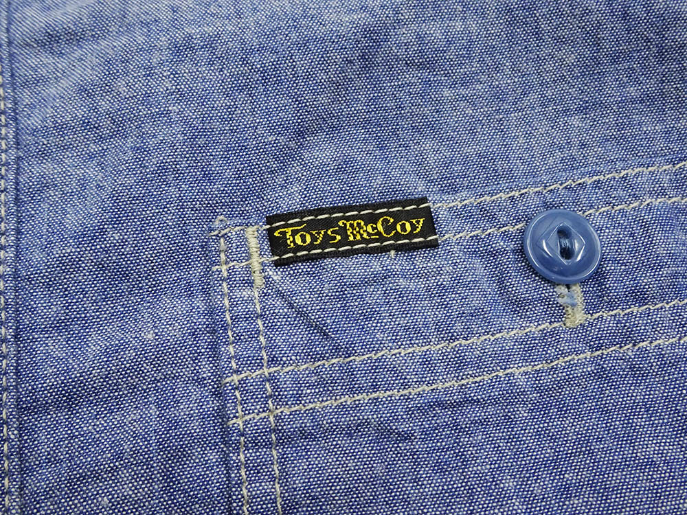 TOYS McCOY（トイズマッコイ） シャンブレーワークシャツ 無地 半袖