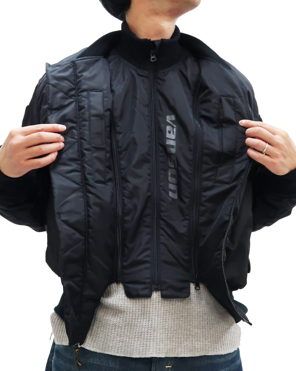 VANSON バンソン MA-1 trooper ジャケット 着脱式フロントネック