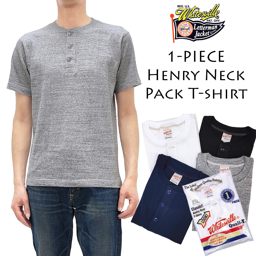 WHITESVILLE ホワイツビル ヘンリーネック パックTシャツ whitesville