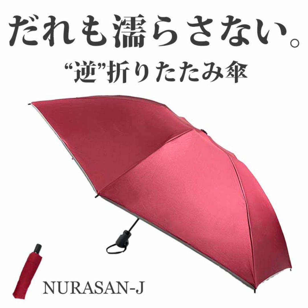 逆折りたたみ傘 NURASAN-J ヌラサン ジェイ ワンタッチ 自動開閉 日傘 