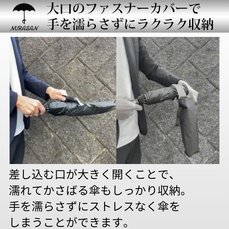 逆折りたたみ傘 濡れない濡らさない NURASAN ヌラサン ワンタッチ 自動