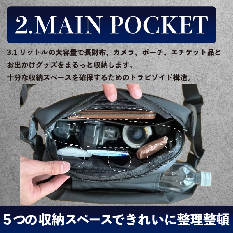 【NIG公式】QUICK PACK 9 クイックパック9 ボディバッグ ショルダーバッグ コンパクト 大容量 旅行 斜めがけ 旅行 レディース メンズ ギフト プレゼント 誕生日 |  | 14