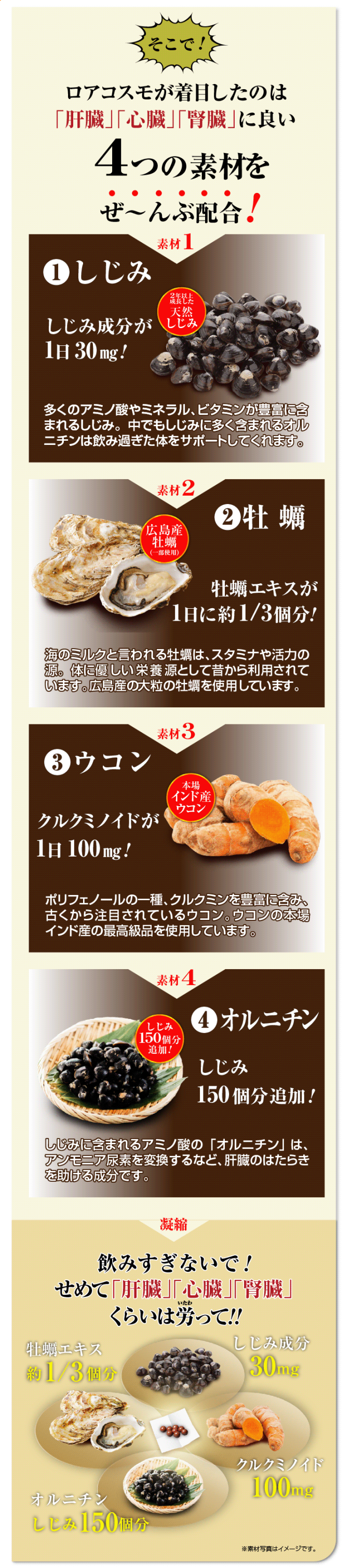 しじみ+牡蠣+ウコン+オルニチン 4大成分が一度に摂れる 二日酔いサプリ 