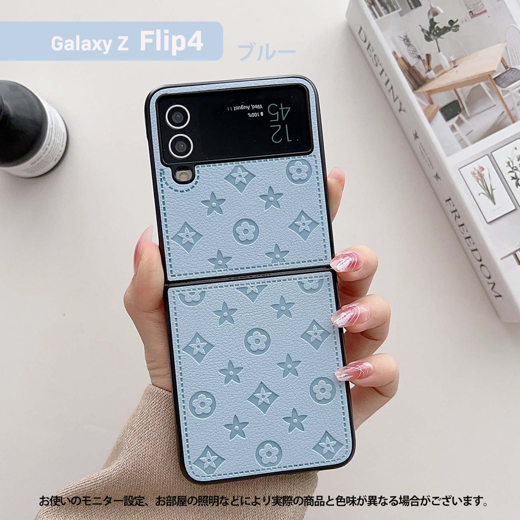 Galaxy Z Flip5 Flip4 ケース ギャラクシーZ フリップ5 レザーケース