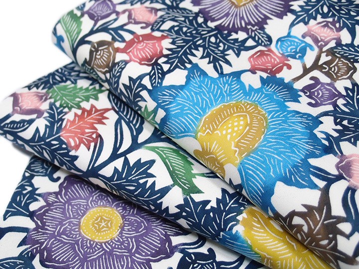 江戸紅型 名古屋帯 紅型染 染帯 最高級 駒塩瀬 五泉 仕立上がり 白地