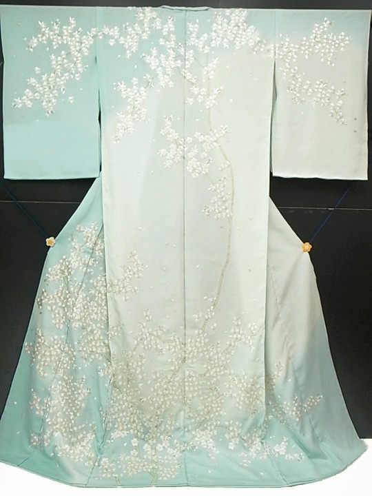 訪問着 手刺繍 正絹 豪華 桜 結婚式 フォーマル 入学式 卒業式 入園式