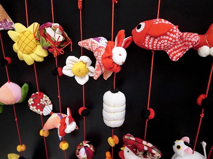 おひな祭り つるし雛 つるし雛人形縮緬細工 10本セット 赤色 新品