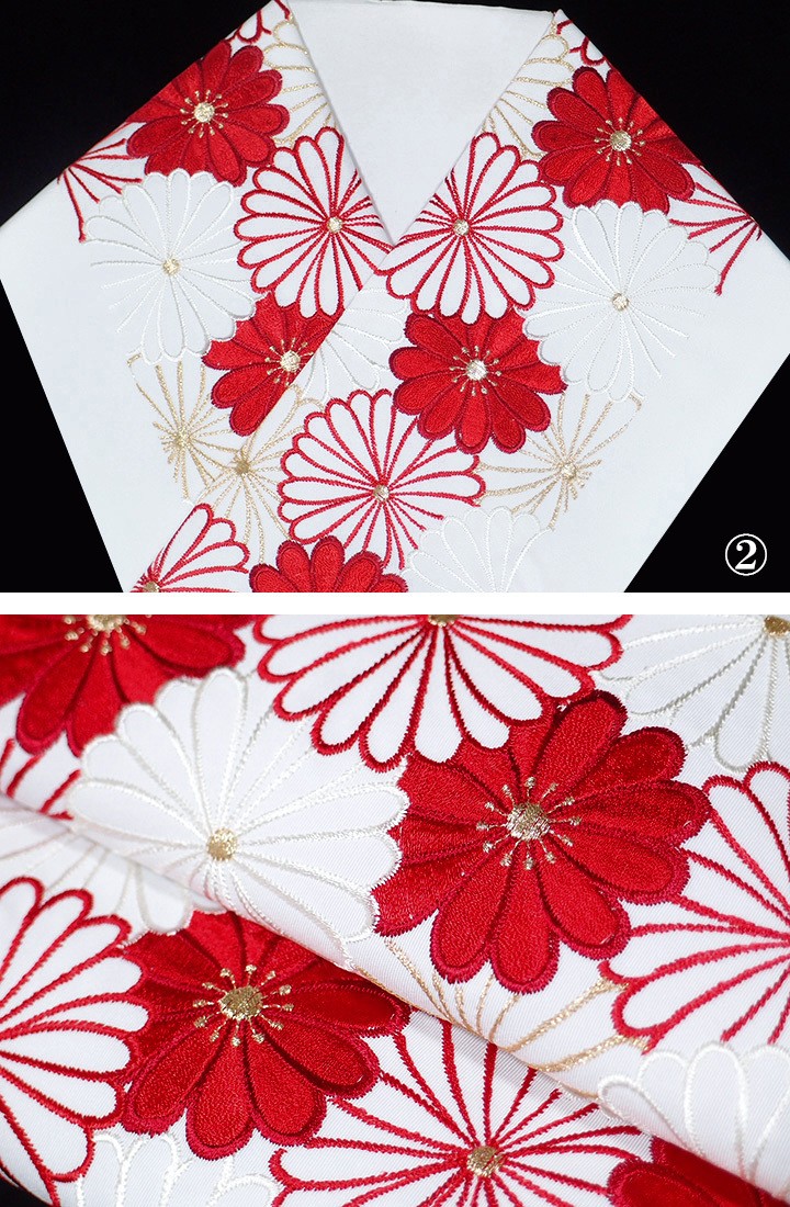 半襟 刺繍 半衿 振袖 成人式 菊詰め 菊花 花 日本製 白 金 赤 橙 黒 紫 臙脂 藍 黒 レディース 卒業式 袴 シルエリー s767 Si :  s767 : ロマン着物みやがわヤフーショップ - 通販 - Yahoo!ショッピング