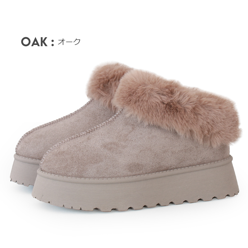 爆買】ボリュームファー 厚底ソール アンクル ショート ムートンブーツ