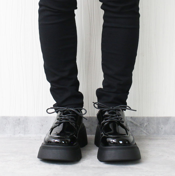 ボリューム トラックソール レースアップ ローファー シューズ