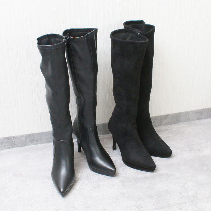 ロングブーツ スクエアトゥロングブーツ[zr699] | レディースファッション通販の