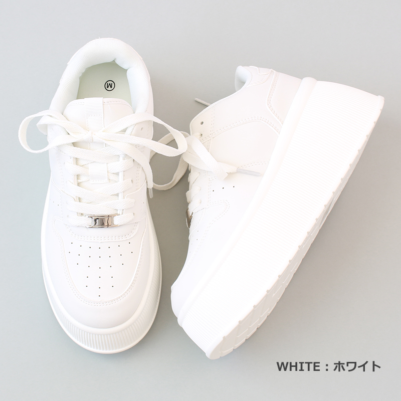 6cm 厚底 ローカット 軽量 コート スニーカー ストリート 美脚 足長