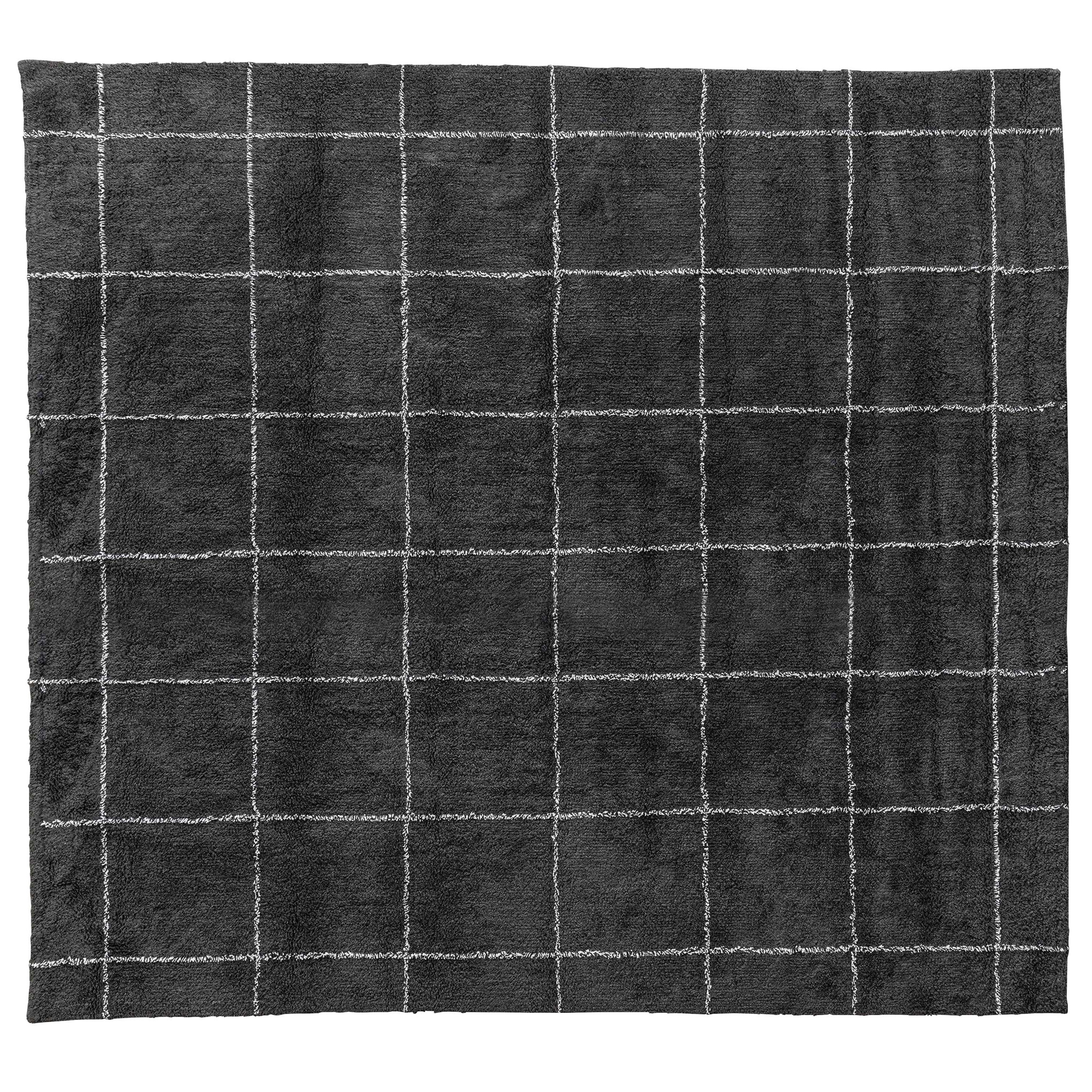 ラグマット カーペット 絨毯 敷物 フローリング リビング ダイニング コットン チェック ラグ 正方形 185×185｜room-cr｜02