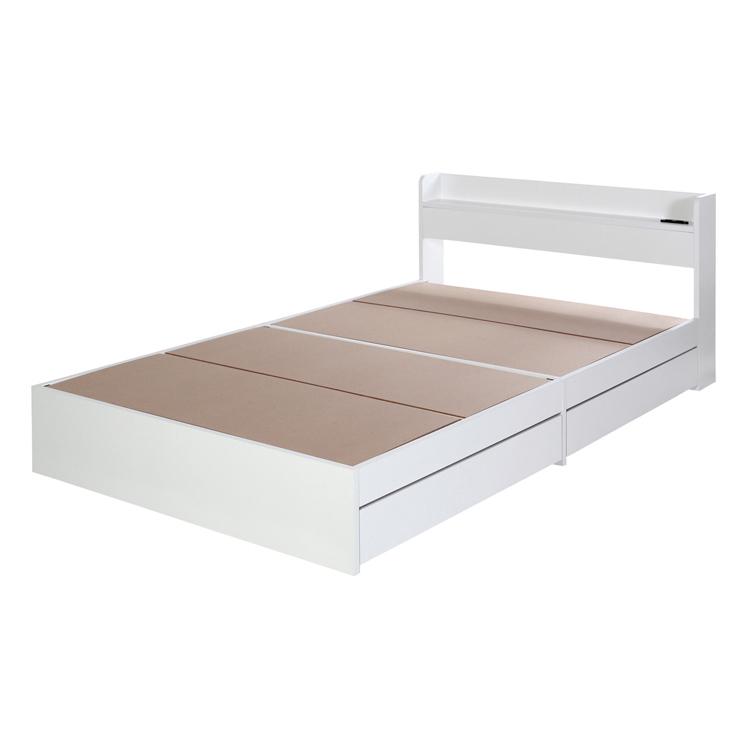 ベッド シングルベッド マットレスセット 収納付きベッド コンセント付き 木製 エミー マットレス付き｜room-cr｜04
