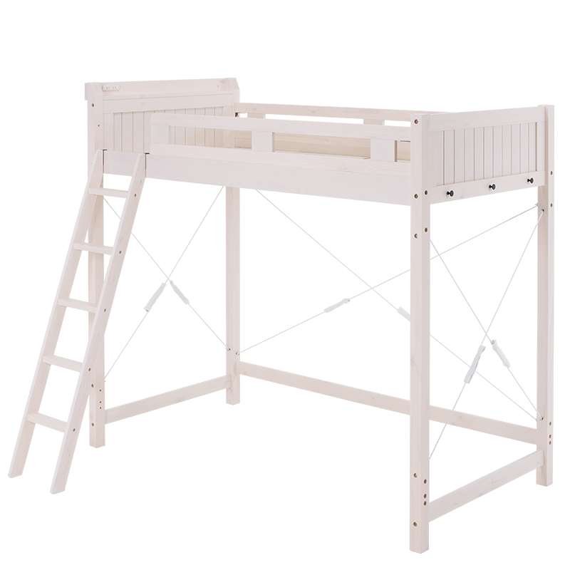 耐荷重350kg 頑丈 ロフトベッド ベッド シングルサイズ 高さ186cm