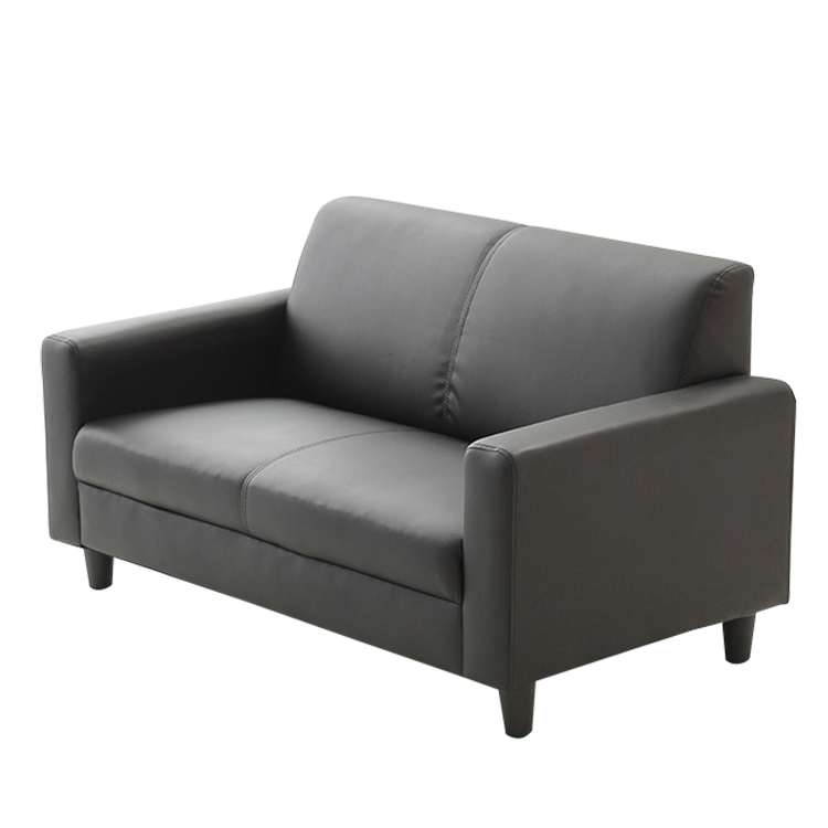 超人気！2人掛けソファ ソファPVC 組立て簡単 Black ソファ 2人掛け コンパクト 二人掛け sofa ソファー PVC レザー風