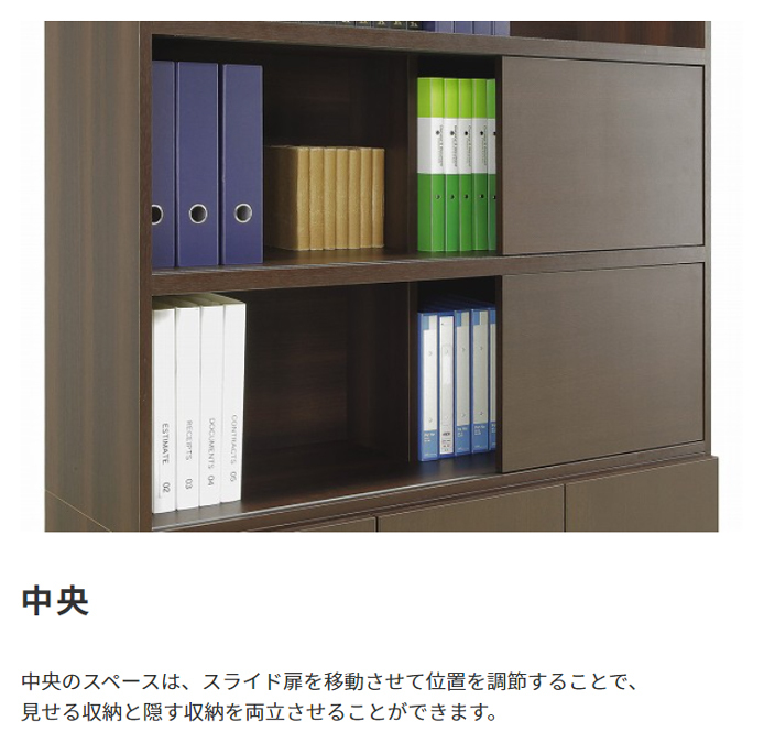 国産 キャビネット 引き戸 可動棚付き 扉付き 書庫 木製 収納 棚 