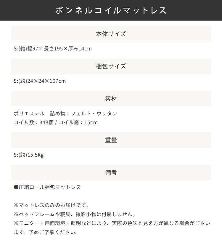 ボンネルマットスペック