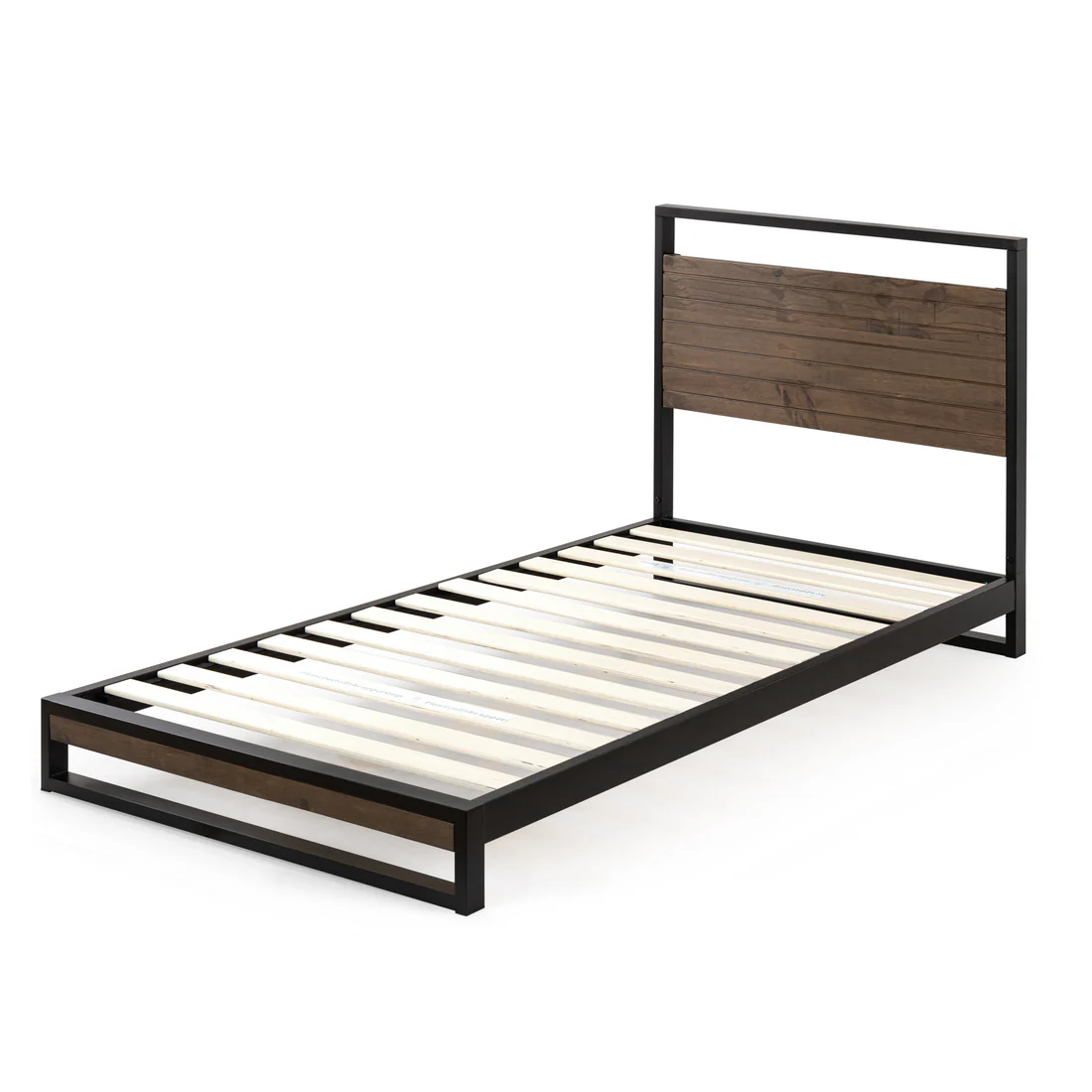 フレームのみ】ZINUS Suzanne スチール＆ウッド ベッドフレーム ヘッド